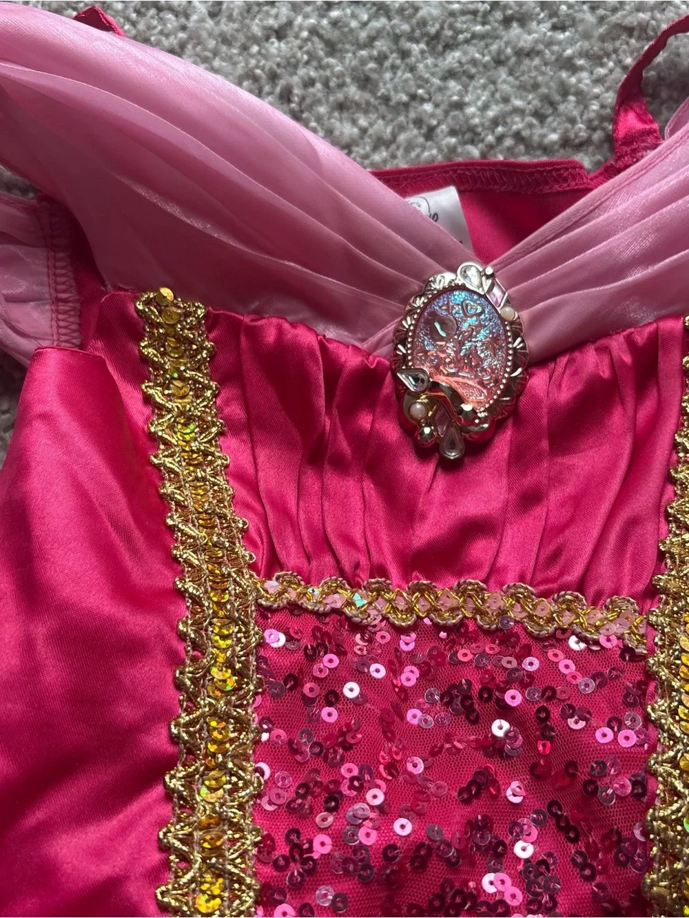 Disney Aurora Sleeping Beauty Gown Dress Sz 5/6 Costume World Land Cruise